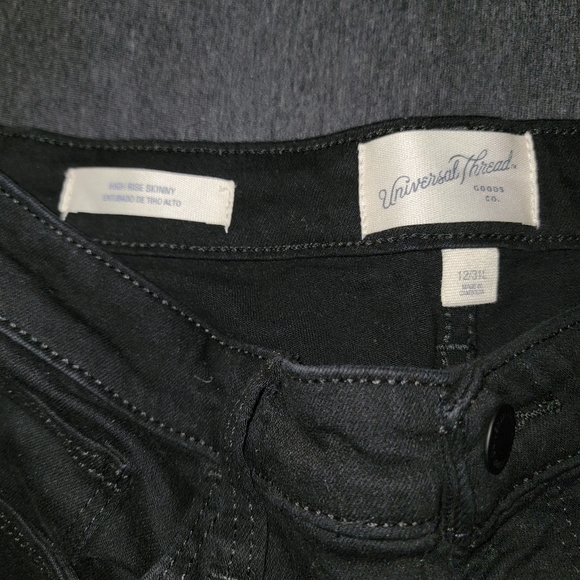 Universal Thread High Rise Skinny Jean - 12 Long - Black - Picture 4 of 7